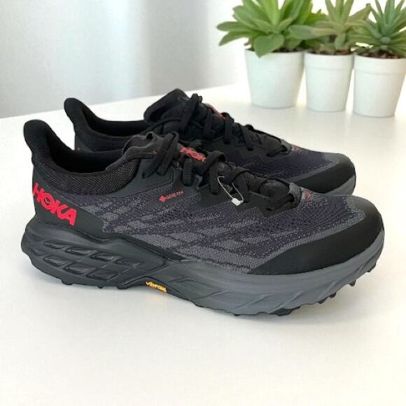 Hoka Speed goat trail running shoes black 9.5 NEW - Picture 1 of 13